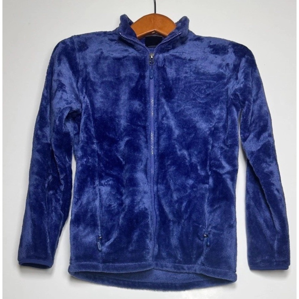32 Degrees Heat Soft Fleece Jacket Girls Large 14x16 Royal Blue Full Zip Outdoor